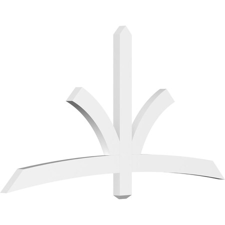 Ekena Millwork Davenport Architectural Grade PVC Gable Bracket, 72"W x 36"H x 2"D x 4"F, 12/12 Pitch GBP072X36X0204DAV00